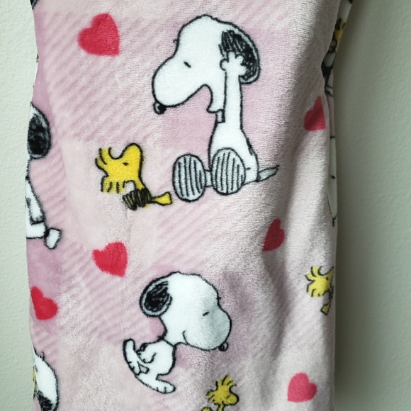Peanuts Snoopy Valentines Day Plush Throw Blanket - Picture 3 of 7